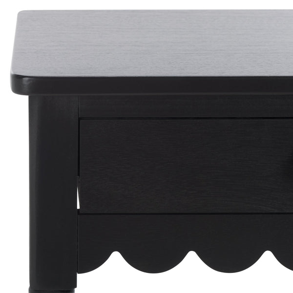 Safavieh Haven Top Drawer Accent Table - Elegant Storage Solution For Your Home With Timeless Style And Charm Matte Black , Wood Acc5724b