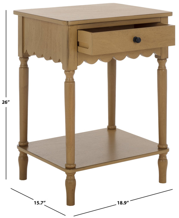 Safavieh Haven Top Drawer Accent Table - Elegant Storage Solution For Your Home With Timeless Style And Charm Desert Brown Wood Acc5724c
