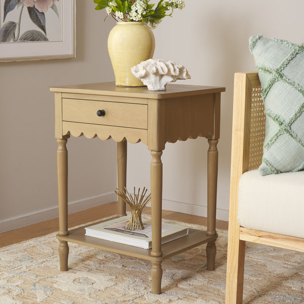 Safavieh Haven Top Drawer Accent Table - Elegant Storage Solution For Your Home With Timeless Style And Charm Desert Brown Wood Acc5724c