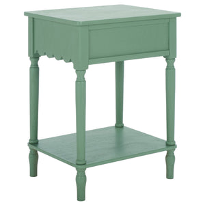 Safavieh Haven Top Drawer Accent Table - Elegant Storage Solution For Your Home With Timeless Style And Charm Sage Green Wood Acc5724d