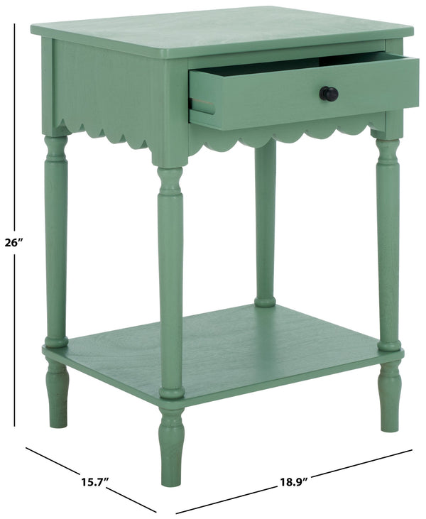 Safavieh Haven Top Drawer Accent Table - Elegant Storage Solution For Your Home With Timeless Style And Charm Sage Green Wood Acc5724d