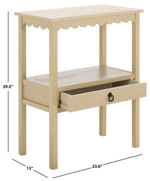 Safavieh Haven Low Drawer Accent Table - Elegant Storage Solution For Living Rooms, Bedrooms, And Entryways Natural Wood Acc5726a