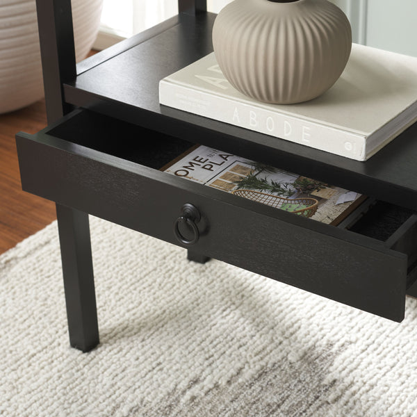 Safavieh Haven Low Drawer Accent Table - Elegant Storage Solution For Living Rooms, Bedrooms, And Entryways Matte Black , Wood Acc5726b
