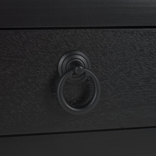 Safavieh Haven Low Drawer Accent Table - Stylish Mid-Century Design For Living Rooms, Bedrooms & Entryways Matt Black ACC5726B