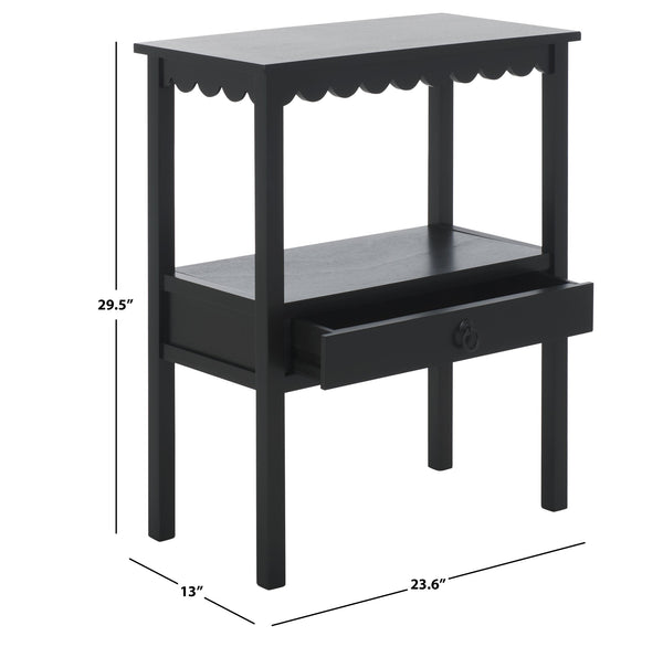 Safavieh Haven Low Drawer Accent Table - Elegant Storage Solution For Living Rooms, Bedrooms, And Entryways Matte Black , Wood Acc5726b