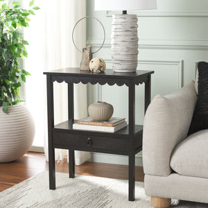 Safavieh Haven Low Drawer Accent Table - Elegant Storage Solution For Living Rooms, Bedrooms, And Entryways Matte Black , Wood Acc5726b