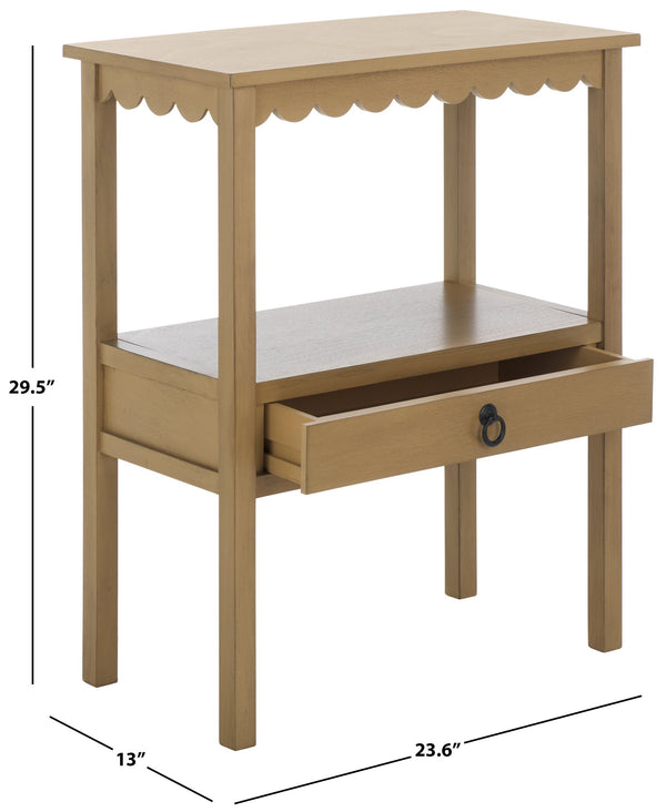 Safavieh Haven Low Drawer Accent Table - Elegant Storage Solution For Living Rooms, Bedrooms, And Entryways Desert Brown Wood Acc5726c