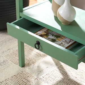 Safavieh Haven Low Drawer Accent Table - Elegant Storage Solution For Living Rooms, Bedrooms, And Entryways Sage Green Wood Acc5726d