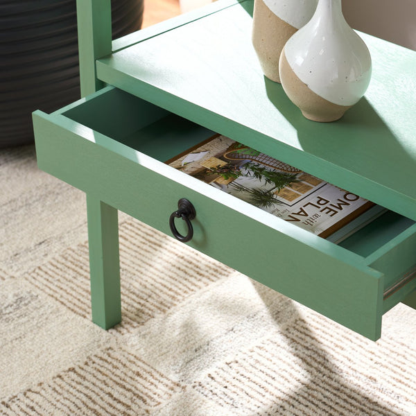 Safavieh Haven Low Drawer Accent Table - Elegant Storage Solution For Living Rooms, Bedrooms, And Entryways Sage Green Wood Acc5726d