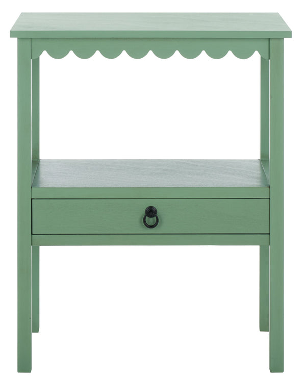 Safavieh Haven Low Drawer Accent Table - Elegant Storage Solution For Living Rooms, Bedrooms, And Entryways Sage Green Wood Acc5726d