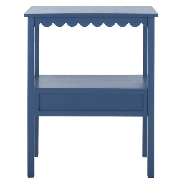 Safavieh Haven Low Drawer Accent Table - Elegant Storage Solution For Living Rooms, Bedrooms, And Entryways Blue Wood Acc5726e