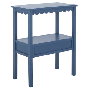 Safavieh Haven Low Drawer Accent Table - Elegant Storage Solution For Living Rooms, Bedrooms, And Entryways Blue Wood Acc5726e