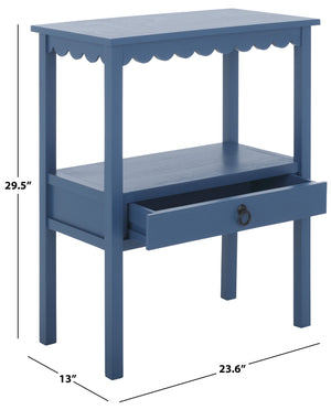 Safavieh Haven Low Drawer Accent Table - Elegant Storage Solution For Living Rooms, Bedrooms, And Entryways Blue Wood Acc5726e