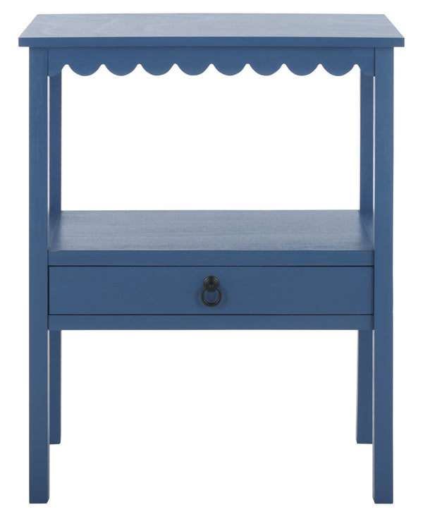 Safavieh Haven Low Drawer Accent Table - Elegant Storage Solution For Living Rooms, Bedrooms, And Entryways Blue Wood Acc5726e