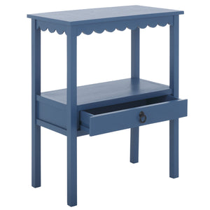 Safavieh Haven Low Drawer Accent Table - Elegant Storage Solution For Living Rooms, Bedrooms, And Entryways Blue Wood Acc5726e