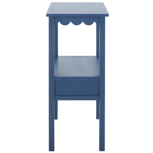 Safavieh Haven Low Drawer Accent Table - Elegant Storage Solution For Living Rooms, Bedrooms, And Entryways Blue Wood Acc5726e