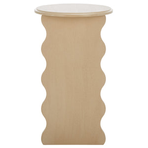 Safavieh Lilith Wavy Accent Table - Artistic Design With Modern Flair For Stylish Home Decor And Versatility Natural Wood Acc5727a