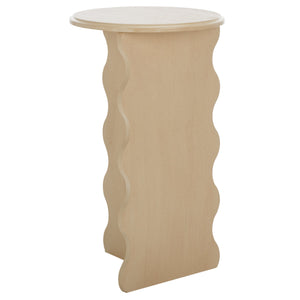 Safavieh Lilith Wavy Accent Table - Artistic Design With Modern Flair For Stylish Home Decor And Versatility Natural Wood Acc5727a