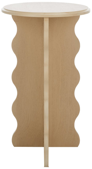 Safavieh Lilith Wavy Accent Table - Artistic Design With Modern Flair For Stylish Home Decor And Versatility Natural Wood Acc5727a