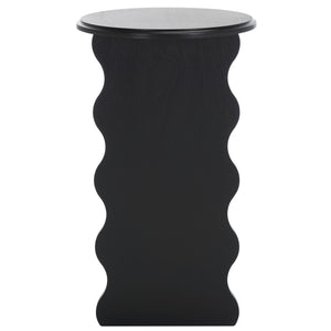Safavieh Lilith Wavy Accent Table - Artistic Design With Modern Flair For Stylish Home Decor And Versatility Matte Black , Wood Acc5727b
