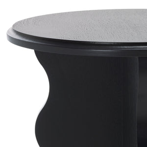 Safavieh Lilith Wavy Accent Table - Artistic Design With Modern Flair For Stylish Home Decor And Versatility Matte Black , Wood Acc5727b