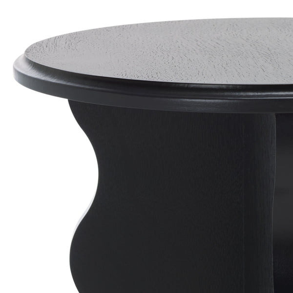 Safavieh Lilith Wavy Accent Table - Artistic Design With Modern Flair For Stylish Home Decor And Versatility Matte Black , Wood Acc5727b