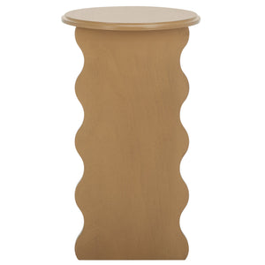 Safavieh Lilith Wavy Accent Table - Artistic Design With Modern Flair For Stylish Home Decor And Versatility Desert Brown Wood Acc5727c