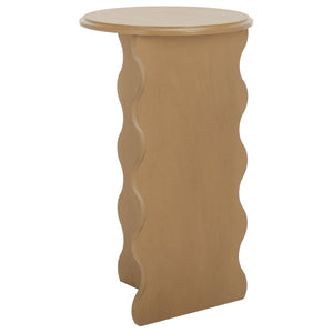 Safavieh Lilith Wavy Accent Table - Artistic Design With Modern Flair For Stylish Home Decor And Versatility Desert Brown Wood Acc5727c
