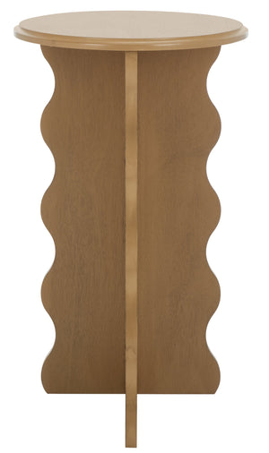 Safavieh Lilith Wavy Accent Table - Artistic Design With Modern Flair For Stylish Home Decor And Versatility Desert Brown Wood Acc5727c