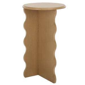 Safavieh Lilith Wavy Accent Table - Artistic Design With Modern Flair For Stylish Home Decor And Versatility Desert Brown Wood Acc5727c