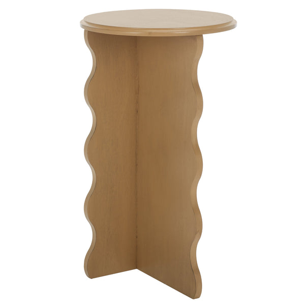 Safavieh Lilith Wavy Accent Table - Artistic Design With Modern Flair For Stylish Home Decor And Versatility Desert Brown Wood Acc5727c
