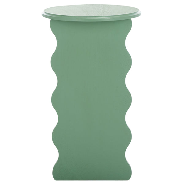 Safavieh Lilith Wavy Accent Table - Artistic Design With Modern Flair For Stylish Home Decor And Versatility Sage Green Wood Acc5727d