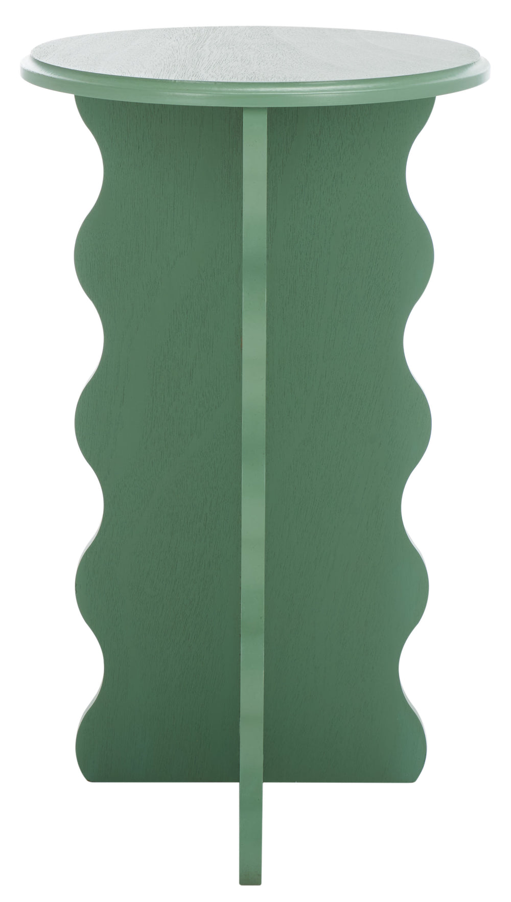 Safavieh Lilith Wavy Accent Table - Artistic Design With Modern Flair For Stylish Home Decor And Versatility Sage Green Wood Acc5727d