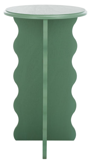 Safavieh Lilith Wavy Accent Table - Artistic Design With Modern Flair For Stylish Home Decor And Versatility Sage Green Wood Acc5727d