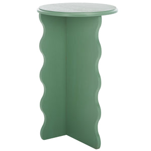 Safavieh Lilith Wavy Accent Table - Artistic Design With Modern Flair For Stylish Home Decor And Versatility Sage Green Wood Acc5727d