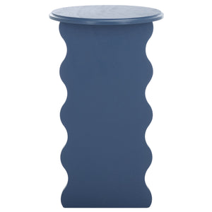 Safavieh Lilith Wavy Accent Table - Artistic Design With Modern Flair For Stylish Home Decor And Versatility Blue Wood Acc5727e