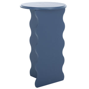 Safavieh Lilith Wavy Accent Table - Artistic Design With Modern Flair For Stylish Home Decor And Versatility Blue Wood Acc5727e