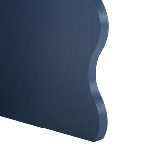 Safavieh Lilith Wavy Accent Table - Artistic Design With Modern Flair For Stylish Home Decor And Versatility Blue Wood Acc5727e