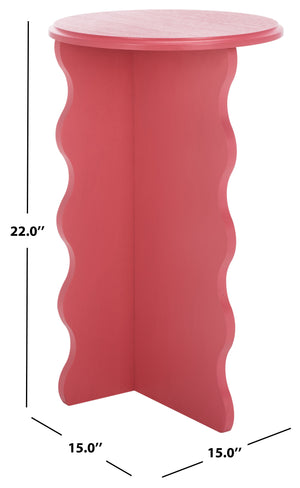 Safavieh Lilith Wavy Accent Table - Artistic Design With Modern Flair For Stylish Home Decor And Versatility Rose Wood Acc5727f