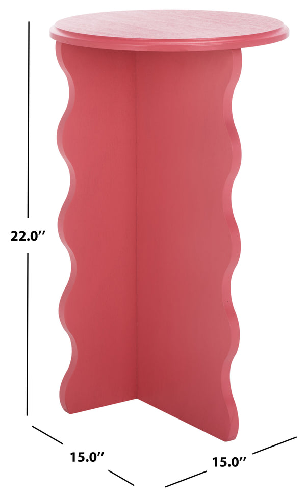 Safavieh Lilith Wavy Accent Table - Artistic Design With Modern Flair For Stylish Home Decor And Versatility Rose Wood Acc5727f