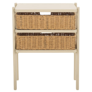 Safavieh Rozalyn Two Drawer Accent Table - Stylish Storage Solution For Modern And Classic Interiors Sand ACC5728A