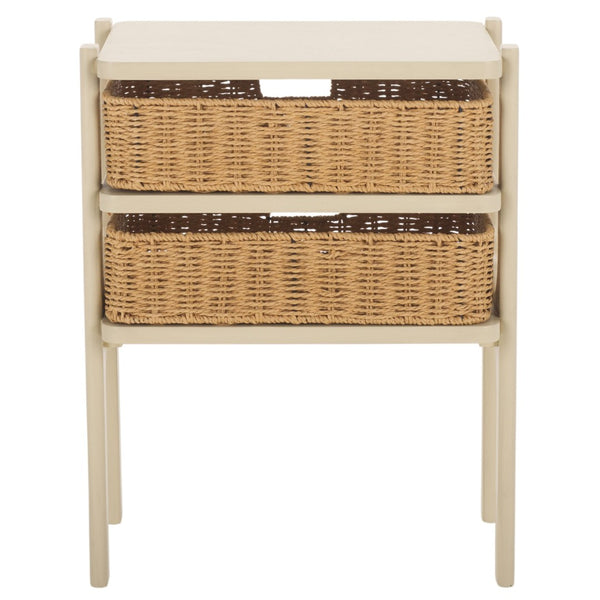 Safavieh Rozalyn Two Drawer Accent Table - Stylish Storage Solution For Modern And Classic Interiors Sand ACC5728A
