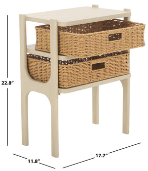 Safavieh Rozalyn Two Drawer Accent Table - Stylish Storage Solution For Modern And Classic Interiors Sand ACC5728A
