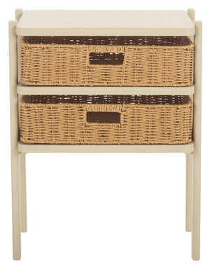 Safavieh Rozalyn Two Drawer Accent Table - Stylish Storage Solution For Modern And Classic Interiors Sand ACC5728A