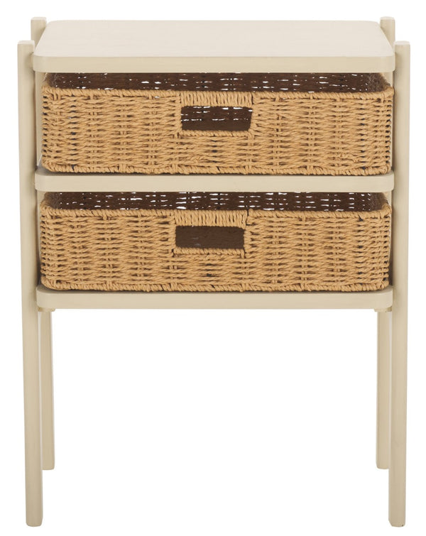 Safavieh Rozalyn Two Drawer Accent Table - Stylish Storage Solution For Modern And Classic Interiors Sand ACC5728A
