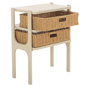 Safavieh Rozalyn Two Drawer Accent Table - Stylish Storage Solution For Modern And Classic Interiors Sand ACC5728A