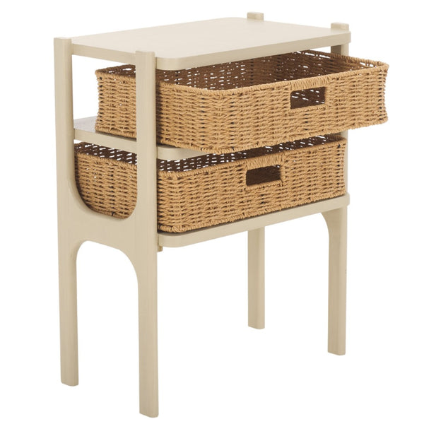Safavieh Rozalyn Two Drawer Accent Table - Stylish Storage Solution For Modern And Classic Interiors Sand ACC5728A