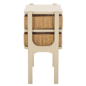 Safavieh Rozalyn Two Drawer Accent Table - Stylish Storage Solution For Modern And Classic Interiors Sand ACC5728A