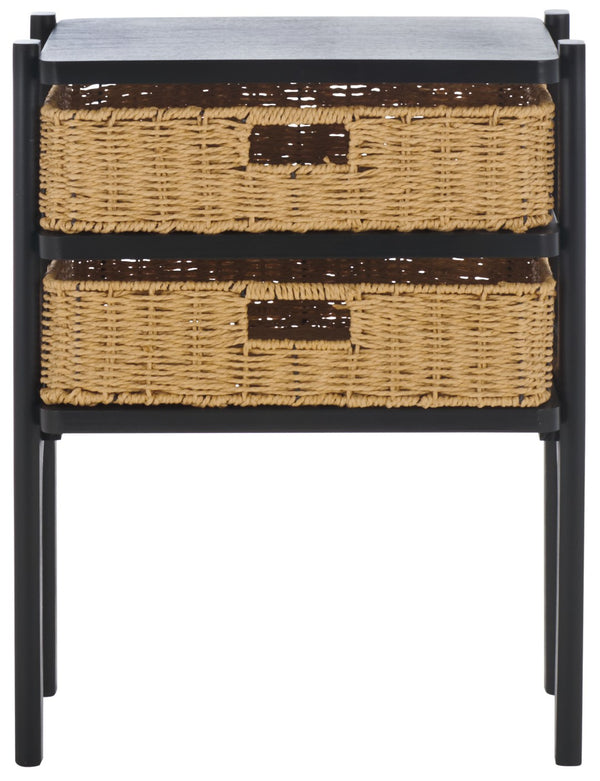 Safavieh Rozalyn Two Drawer Accent Table - Stylish Storage Solution For Modern And Classic Interiors Matte Black ACC5728B