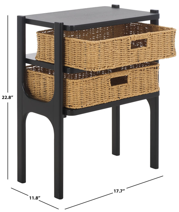 Safavieh Rozalyn Two Drawer Accent Table - Stylish Storage Solution For Living Room, Bedroom, And Entryway Desert Brown Pine Wood,Mdf Acc5728c